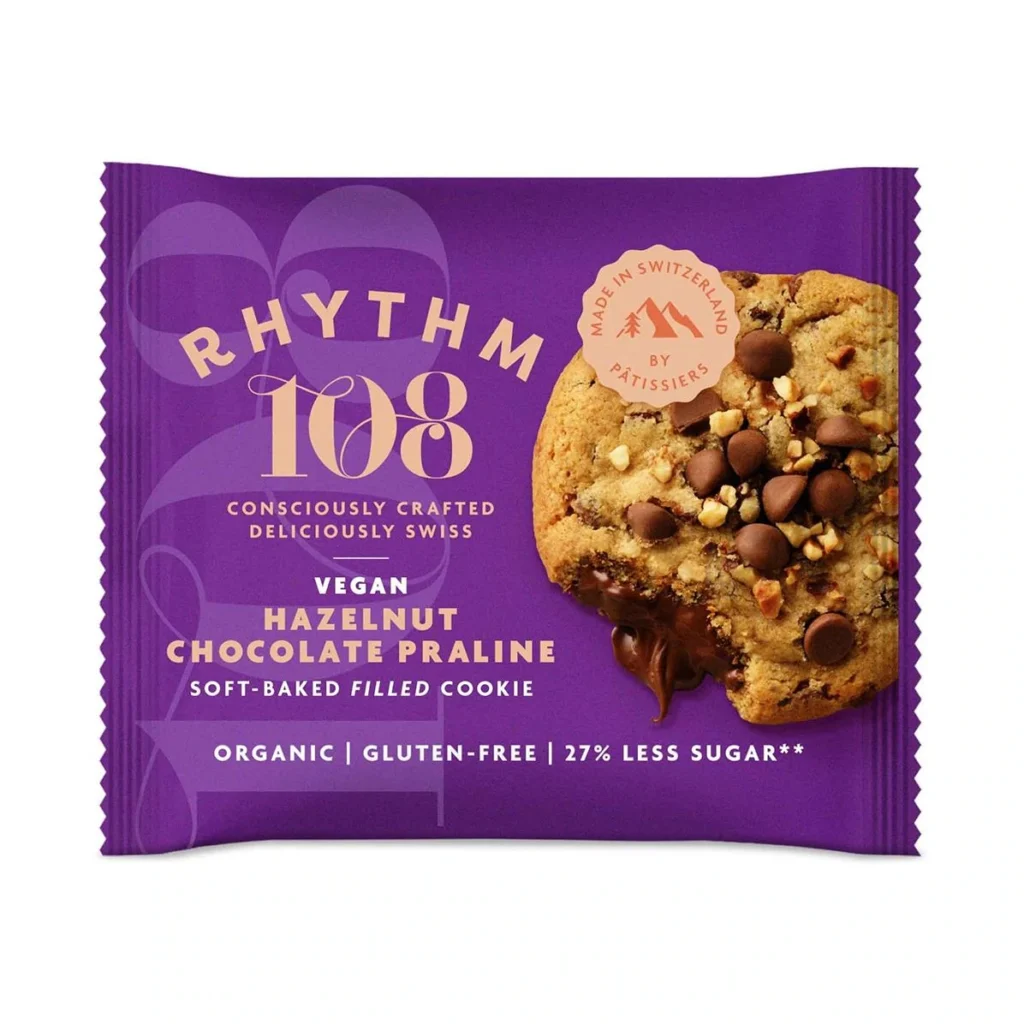 Rhythm 108 - Organic Soft-Baked Chocolate Hazelnut Praline Filled Cookie (50g) Rhythm 108 - Organic Soft-Baked Chocolate Hazelnut Praline Filled Cookie (50g)