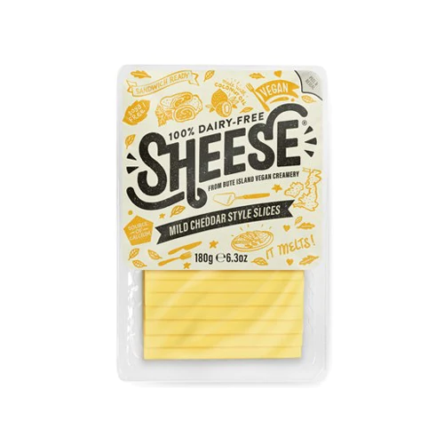 Bute Island - Sheese: Mild Cheddar Style Vegan Cheese Slices (200g) bute